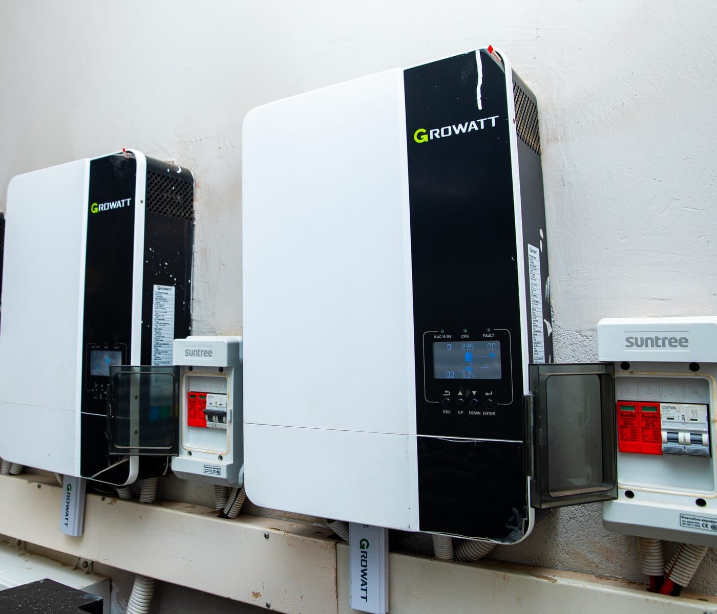Solar inverters and switchgear supplied and installed by Tesni Energies